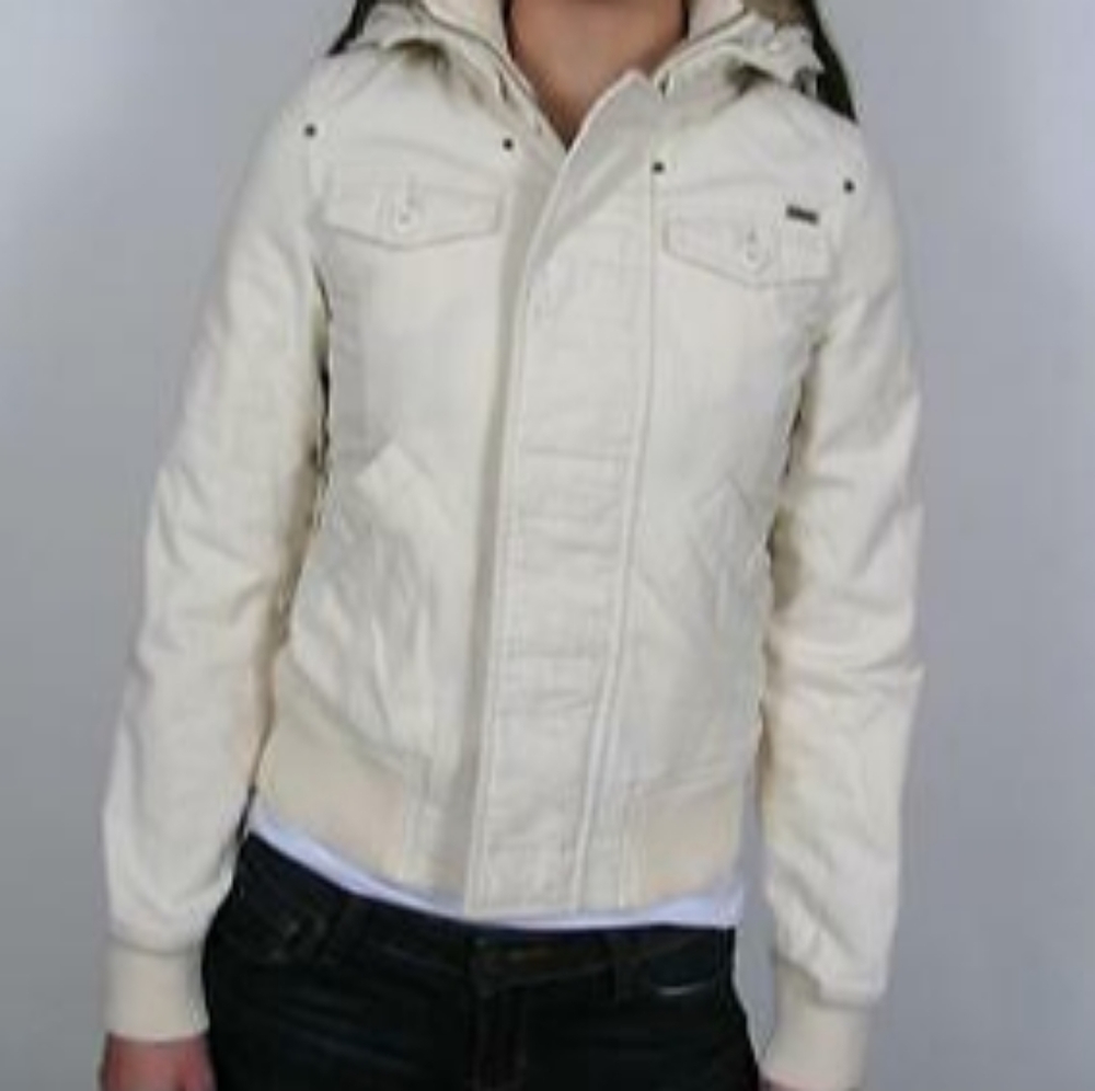 White TNA bomber jacket